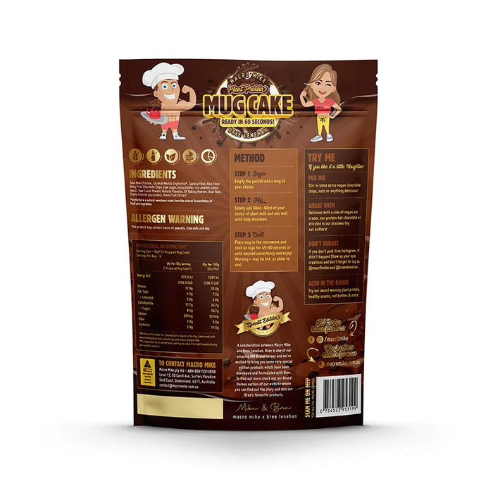 Macro Mike Mug Cake Double Chocolate 6 x 50g Pack