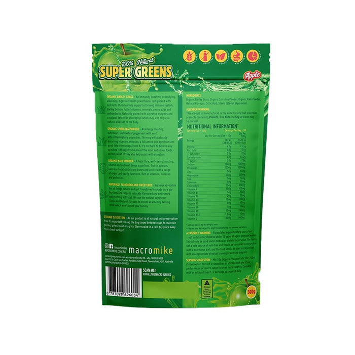 Macro Mike V2 Apple Super Greens 300g