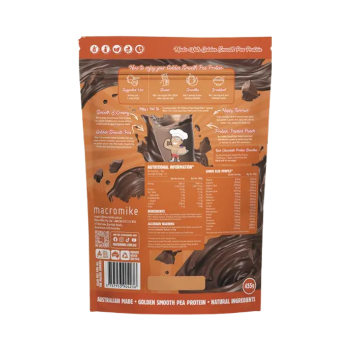 Macro Mike Golden Smooth Pea Protein Rich Chocolate 455g