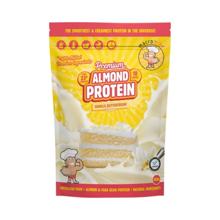 Macro Mike Vanilla Buttercream Premium Almond Protein 400g product image