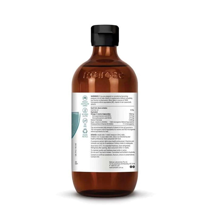 Melrose Cod Liver Oil Health & Vision 500ml