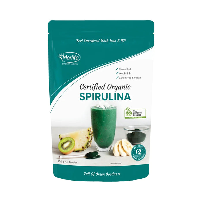 Morlife Spirulina Powder Certified Organic