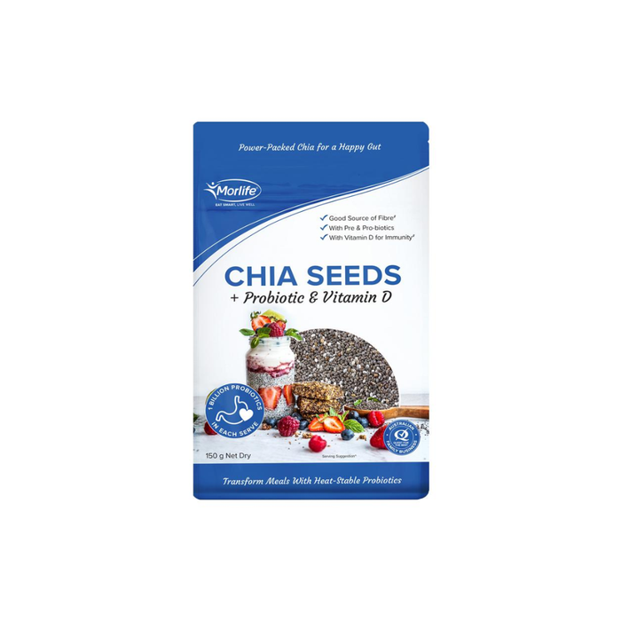 Morlife Chia Seeds + Probiotic & Vitamin D 150g