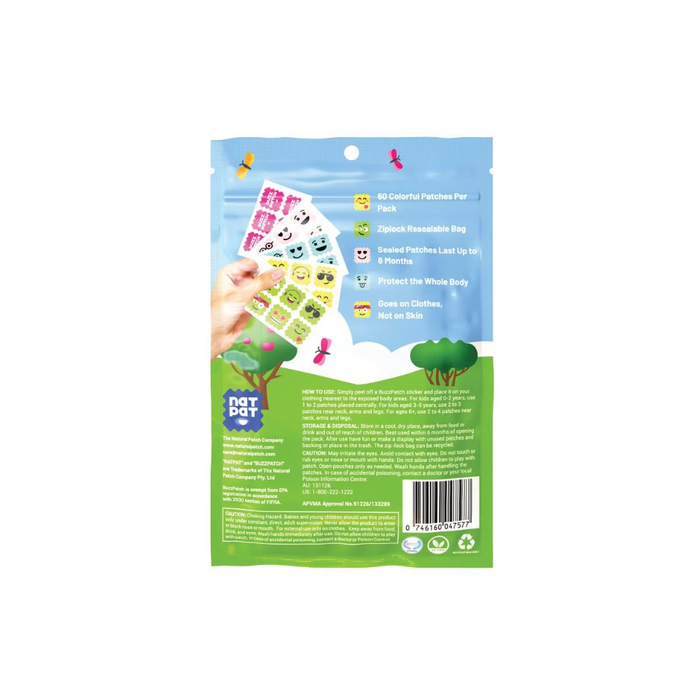 The Natural Patch Co BuzzPatch Natural Mosquito Repellent Stickers 24 Pack