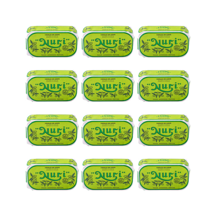 Nuri Mackerel in Olive Oil 125g — 12 matching tins