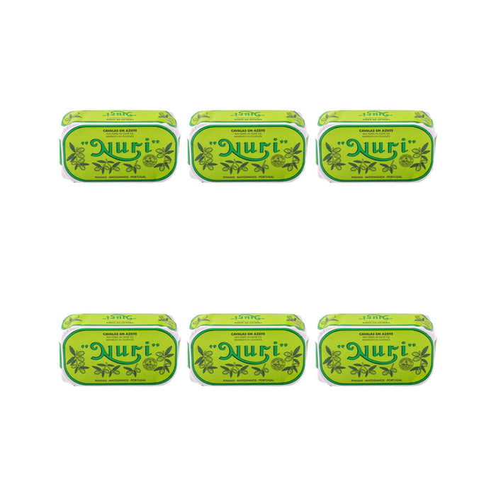 Nuri Mackerel in Olive Oil 125g — 6 matching tins