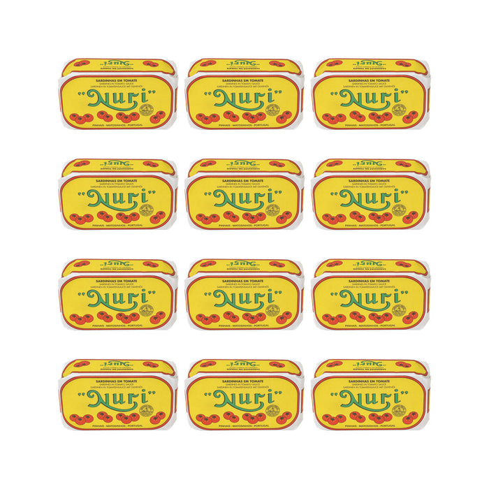 Nuri Sardines in Tomato Sauce 125g — 12 matching tins