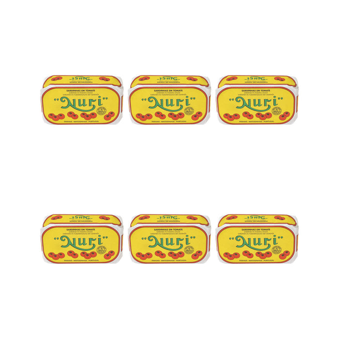 Nuri Sardines in Tomato Sauce 125g — 6 matching tins