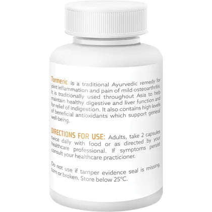 Nature's Help Organic Turmeric Capsules with Black Pepper & Ginger 120 Caps