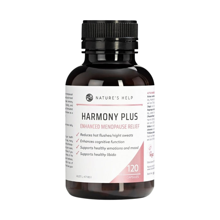 Nature's Help Harmony Plus Enhanced Menopause Relief 120 Caps