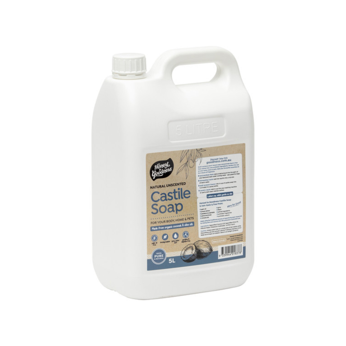 Honest To Goodness Natural Unscented Castile Soap 5L