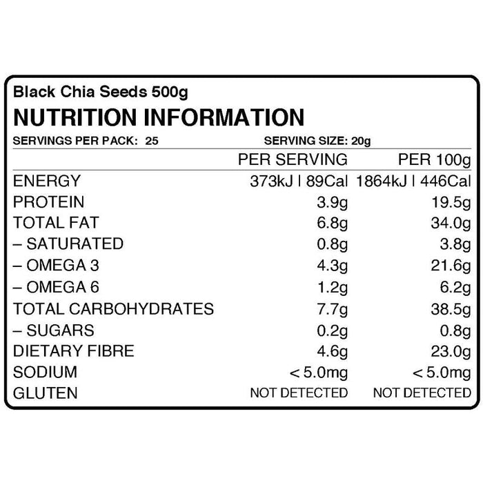 Nature First Chia Seeds Black 500g