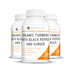 Nature's Help Organic Turmeric with Black Pepper and Ginger 3 Pack bottles for joint relief and digestion improvement.