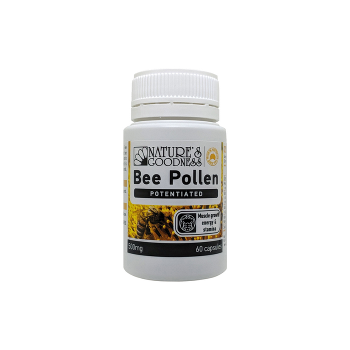 Natures Goodness Bee Pollen Potentiated 500mg 60 Capsules