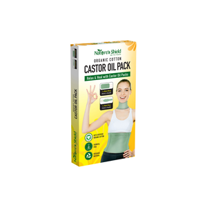 Natures Shield Organic Cotton Castor Oil Pack Waist Wrap + Neck Wrap