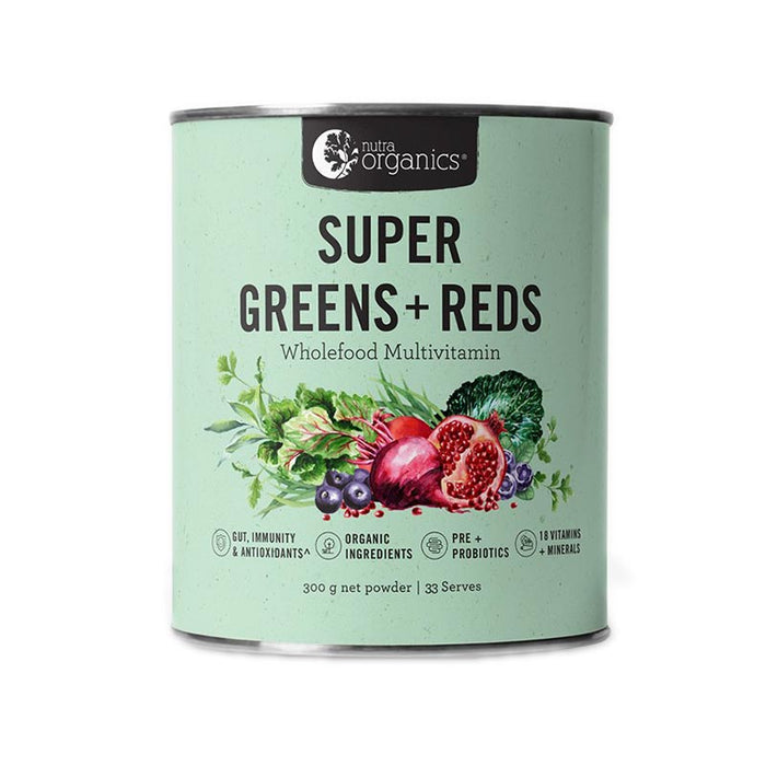 Nutra Organics Super Greens + Reds Powder