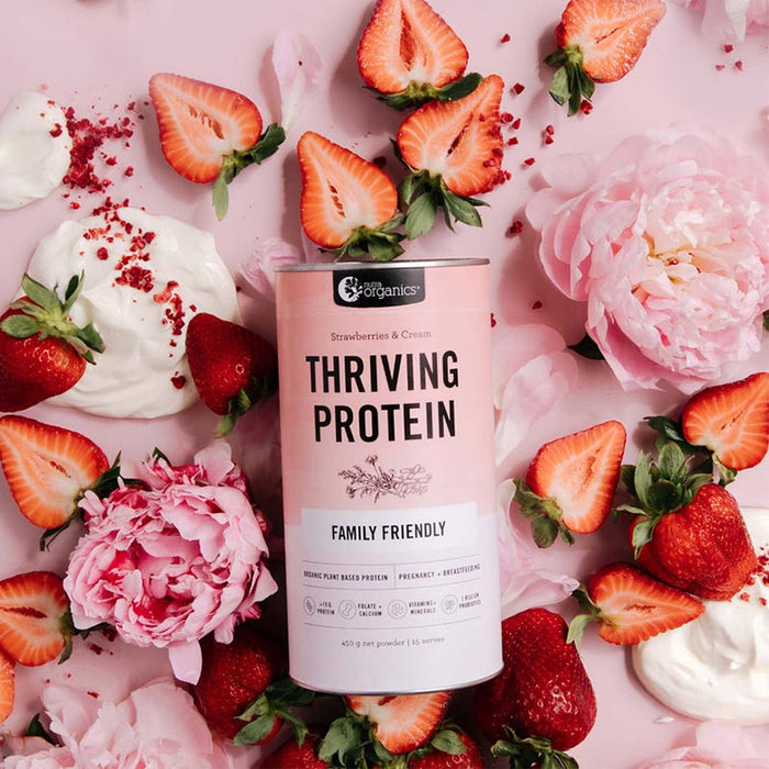 Nutra Organics Thriving Protein Strawberries & Cream 450g