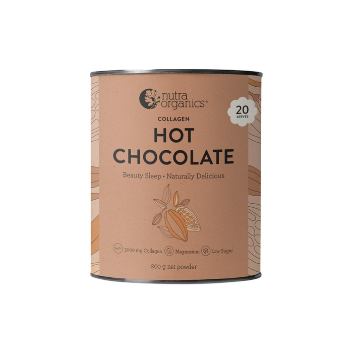 Nutra Organics Collagen Hot Chocolate 200g Chocolate pack image