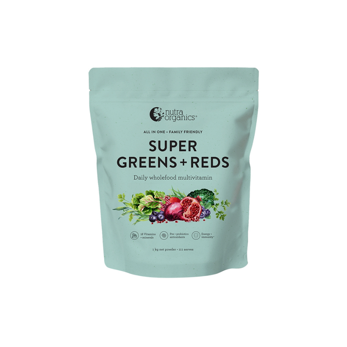 Nutra Organics Super Greens + Reds Powder