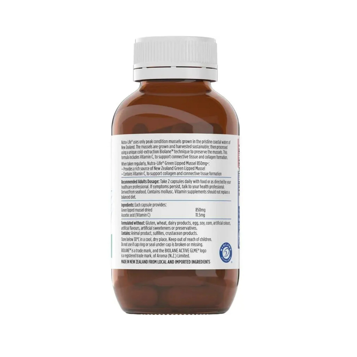 Nutralife Green Lipped Mussel 850mg 90 Capsules