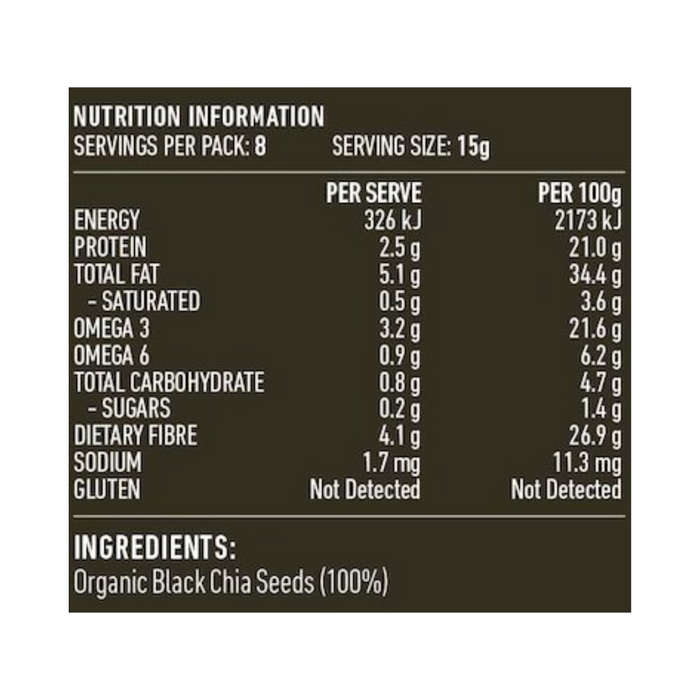 Lotus Organic Black Chia Seeds 125g