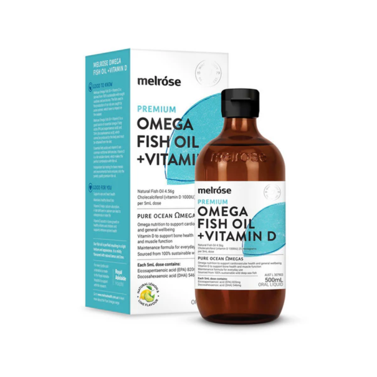 Melrose Fish Oil + Vitamin D 500ml | Brain & Bone Omega-3 — BuyNatural