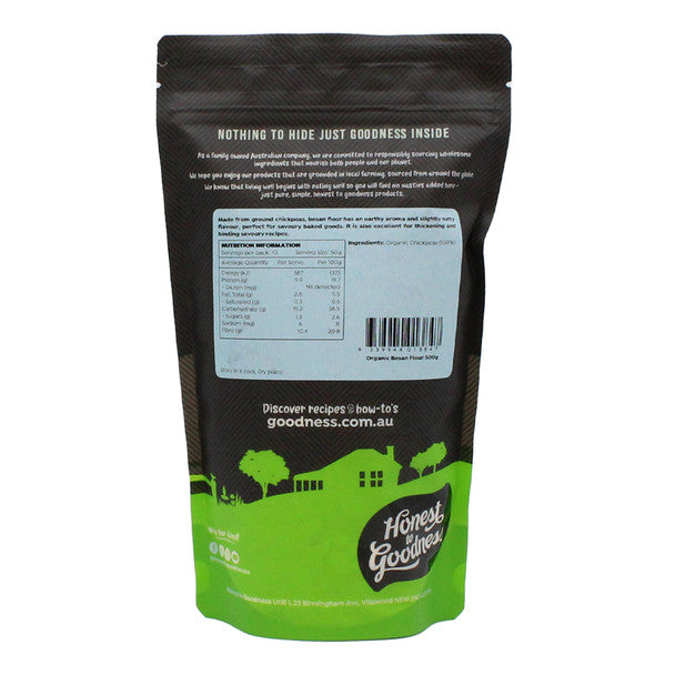 Honest To Goodness Organic Besan Flour 500g