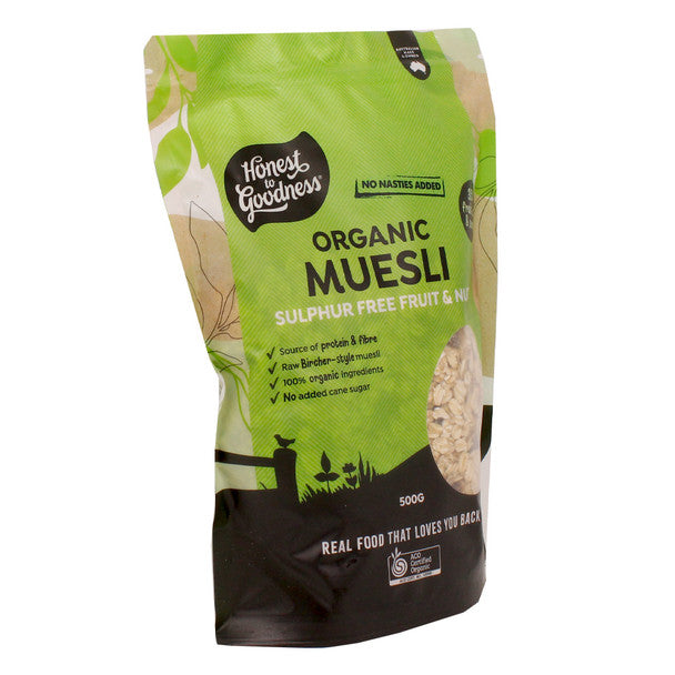Honest to Goodness Organic Sulphur Free Fruit & Nut 500g