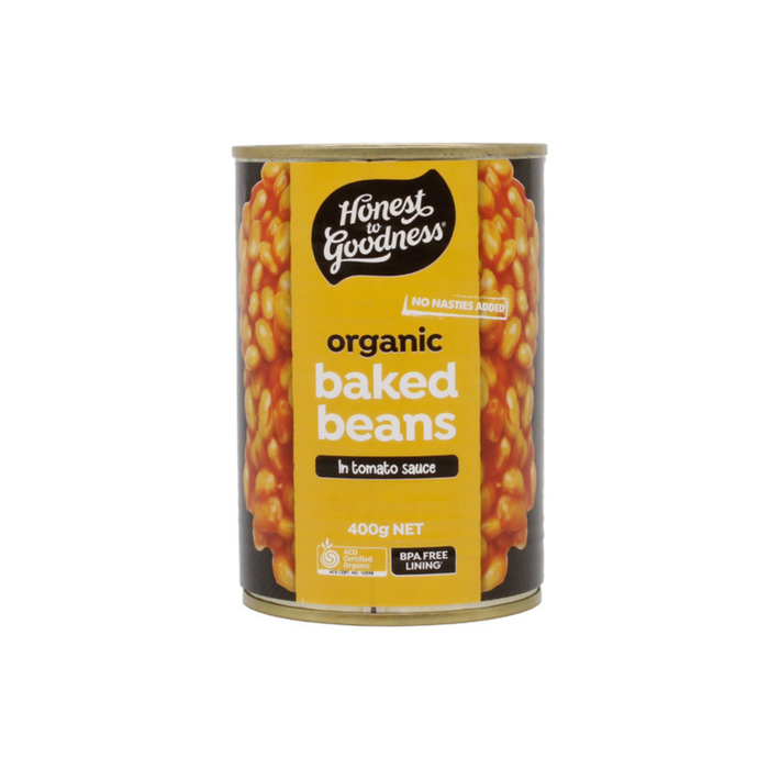 Honest to Goodness Organic Baked Beans in Tomato Sauce 400g