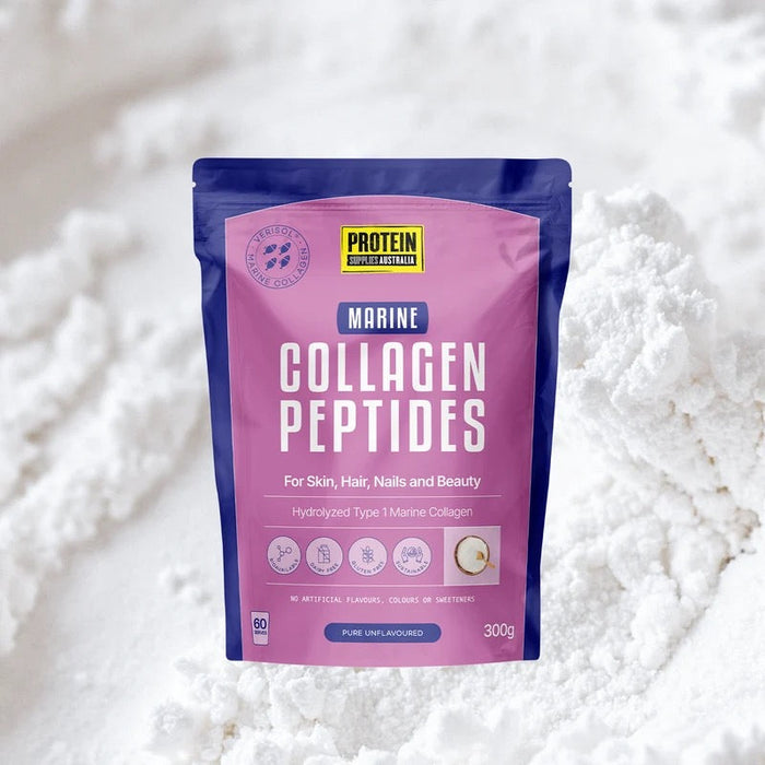 Protein Supplies Australia Marine Collagen Peptides pouch with unflavoured powder
