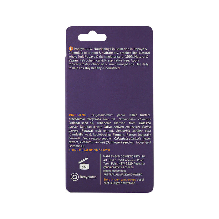 P'URE Papayacare Papaya Lips (Paw Paw with Calendula) 10g
