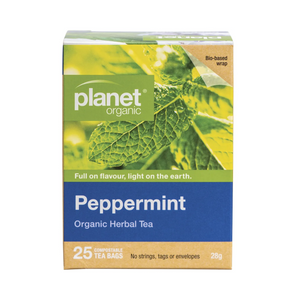 Planet Organic Peppermint Herbal Tea Bags 25 Pack