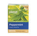Planet Organic Peppermint Herbal Tea Bags pack with 25 compostable tea bags, made from 100% organic peppermint leaves.