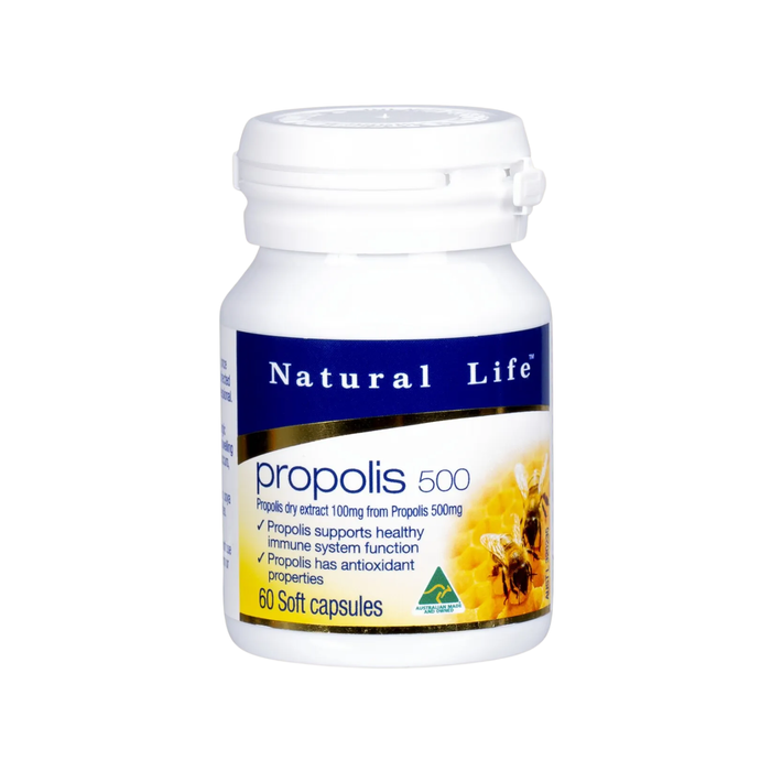 Natural Life Propolis 500mg 60 Capsules