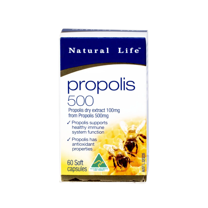 Natural Life Propolis 500mg 60 Capsules