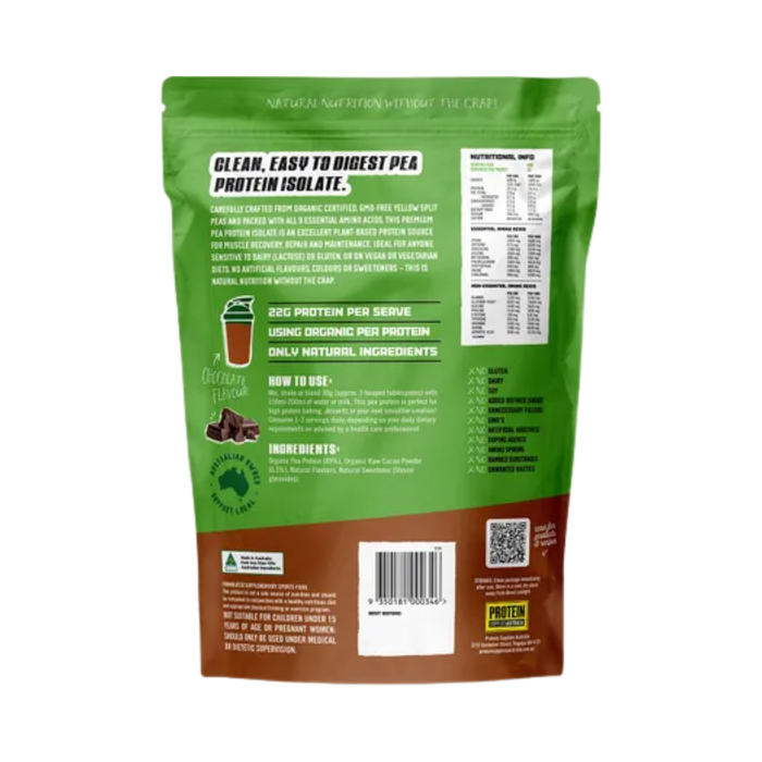 Protein Supplies Australia Pea Protein Isolate Chocolate