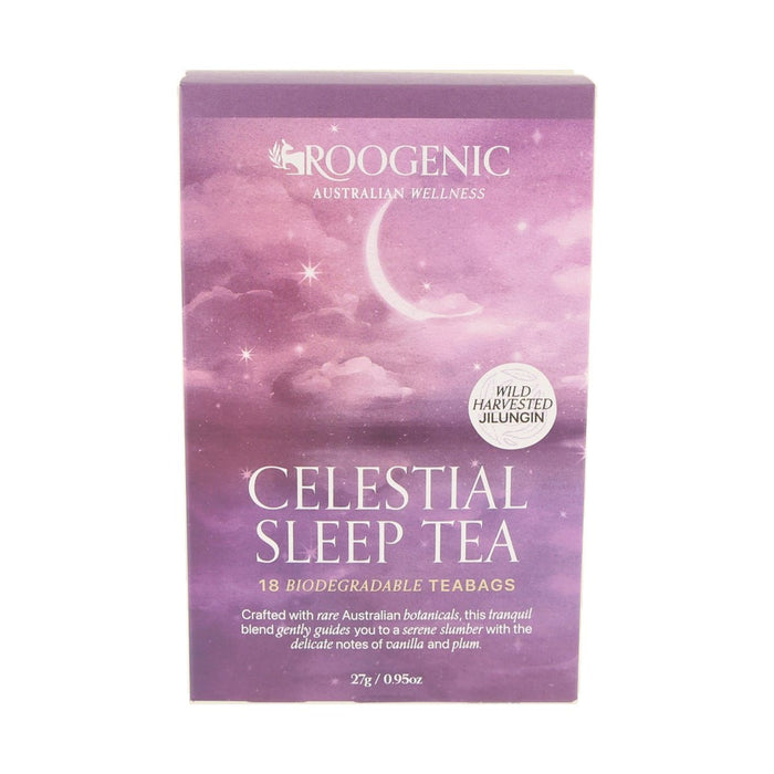 Roogenic Celestial Sleep Tea 18 Tea Bags — front pack