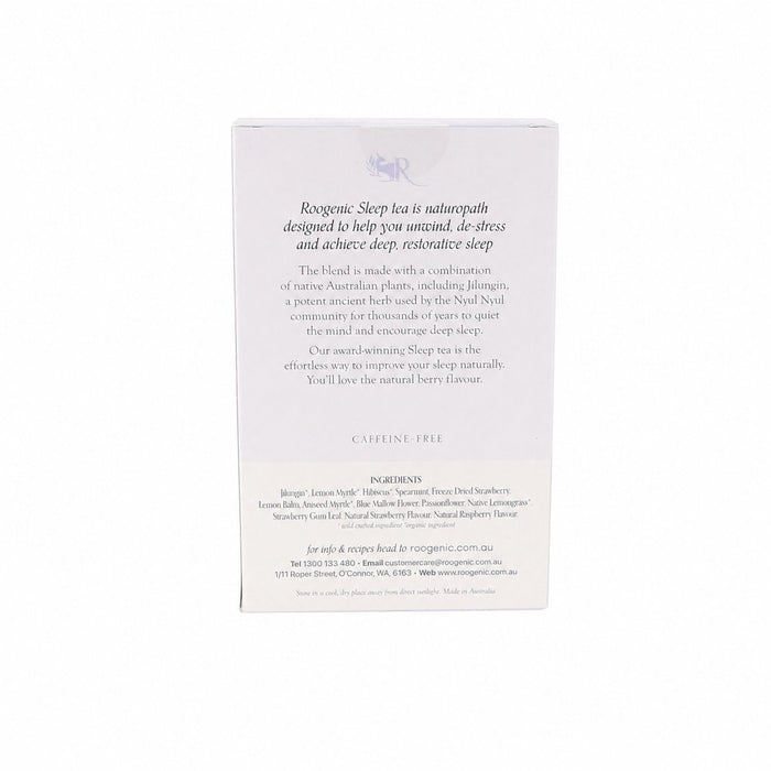 Roogenic Sleep Tea Berry Loose Leaf 65g – back label