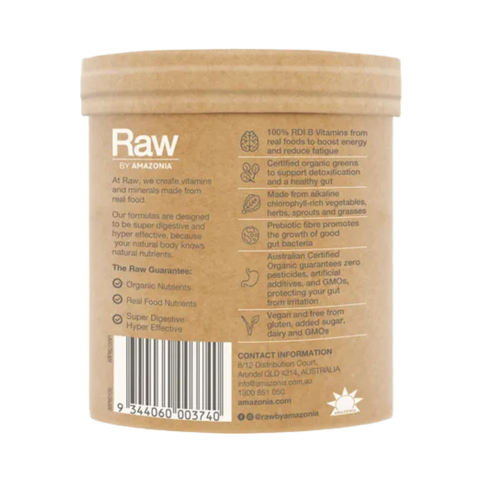 Amazonia Raw Organic Greens Vanilla Mint 100g