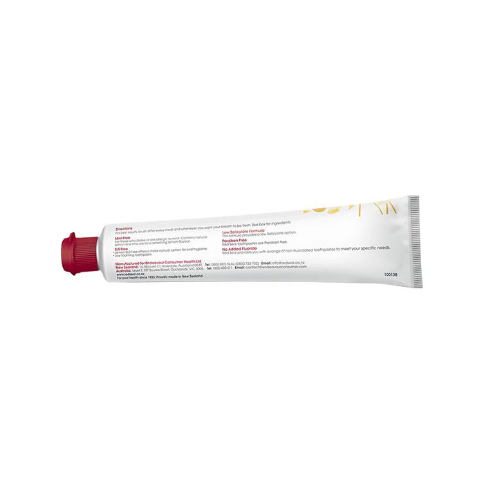 Red Seal Lemon SLS Free Natural Toothpaste 100g