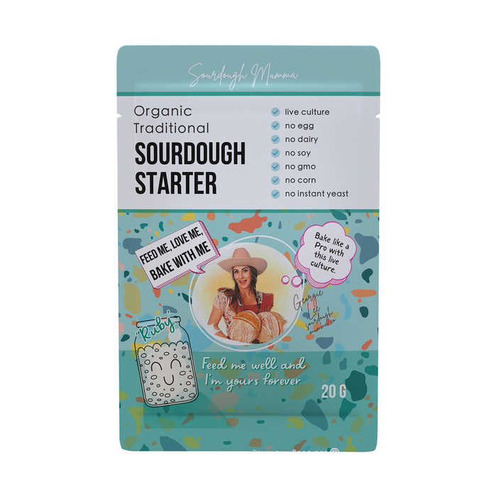 Sourdough Mumma Organic Traditional Sourdough Starter 20g front pack