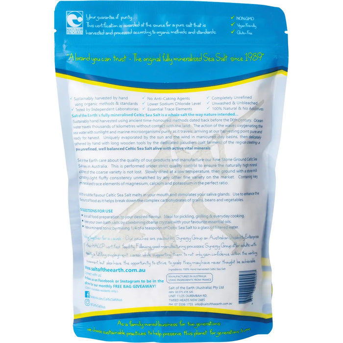 Salt of the Earth Celtic Sea Salt Fine 650g