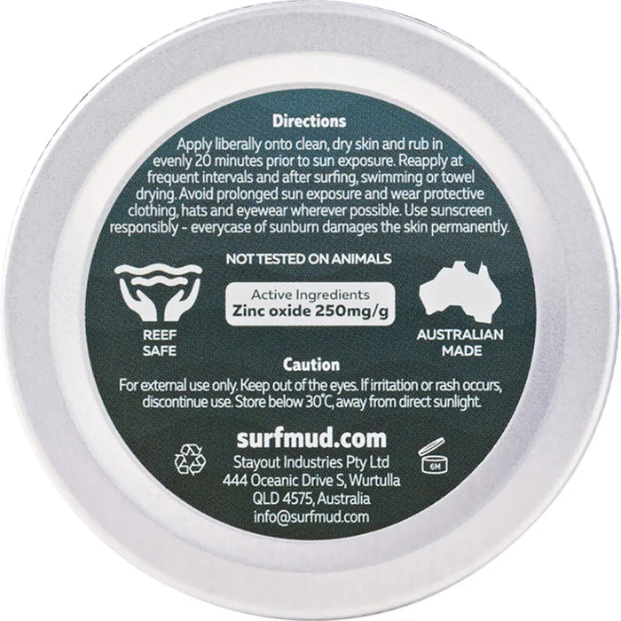 SURFMUD Ocean Addicts Sunscreen SPF 30 Tin 100g