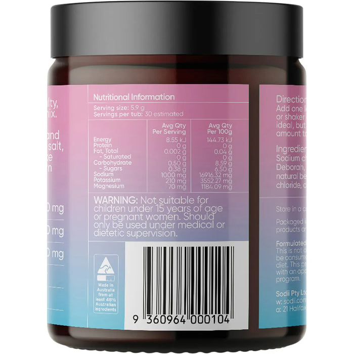Sodii Everyday Hydration Salts Salty Berry 185g
