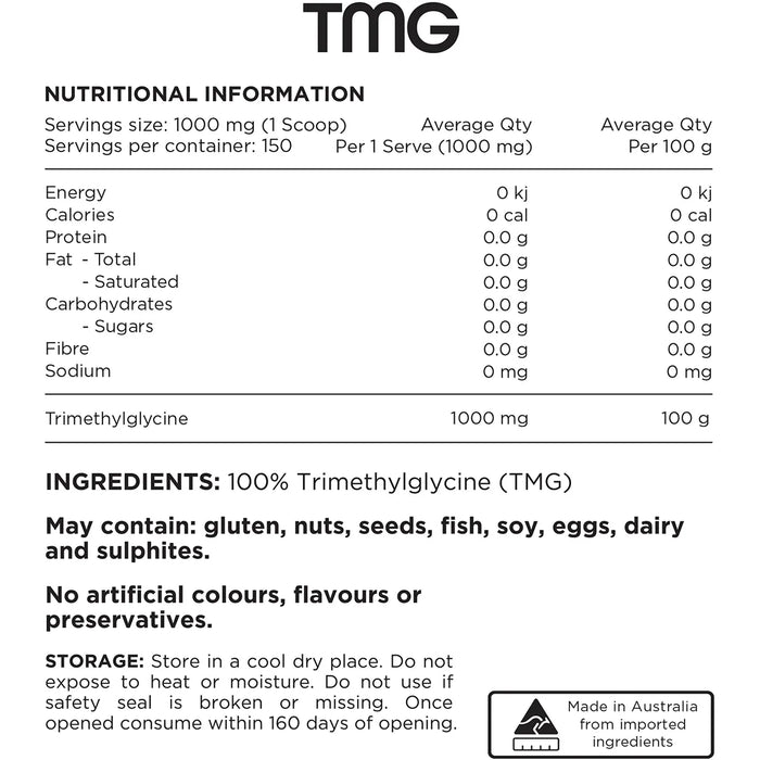 Switch Nutrition 100% Pure TMG (Tri Methyl Glycine) 150g