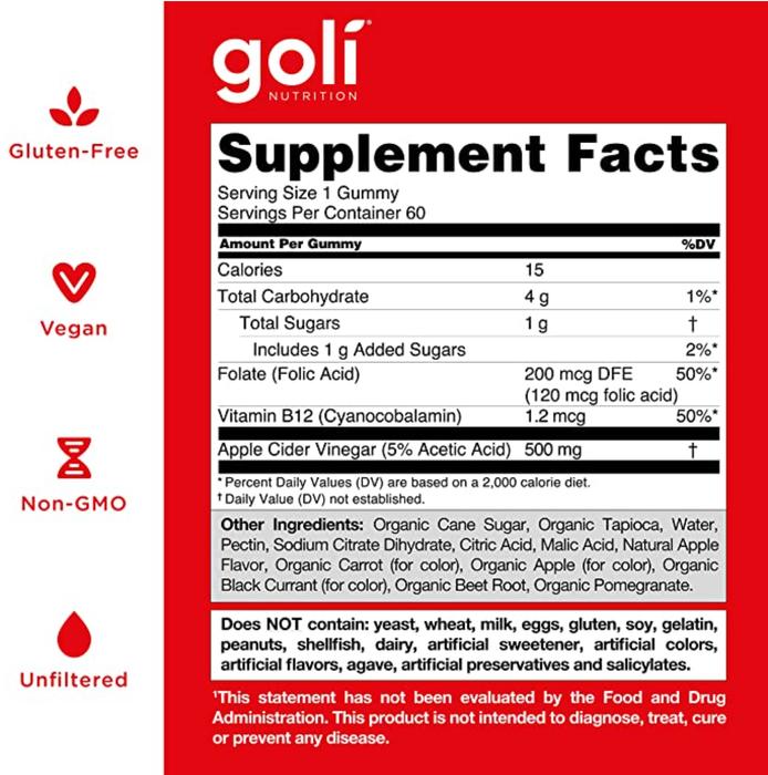 Goli Nutrition Apple Cider Vinegar Gummies Bundle