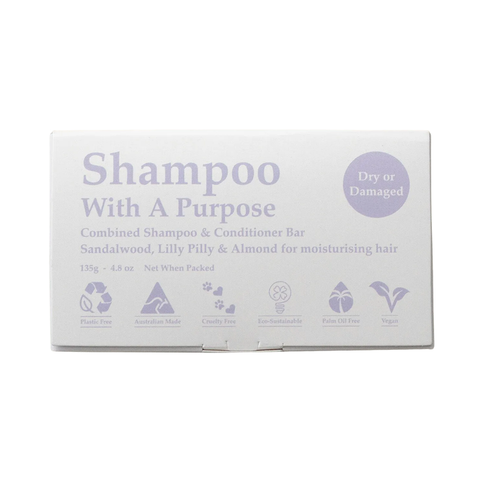Shampoo with a Purpose Shampoo & Conditioner Bar Dry or Damaged Hair 135g