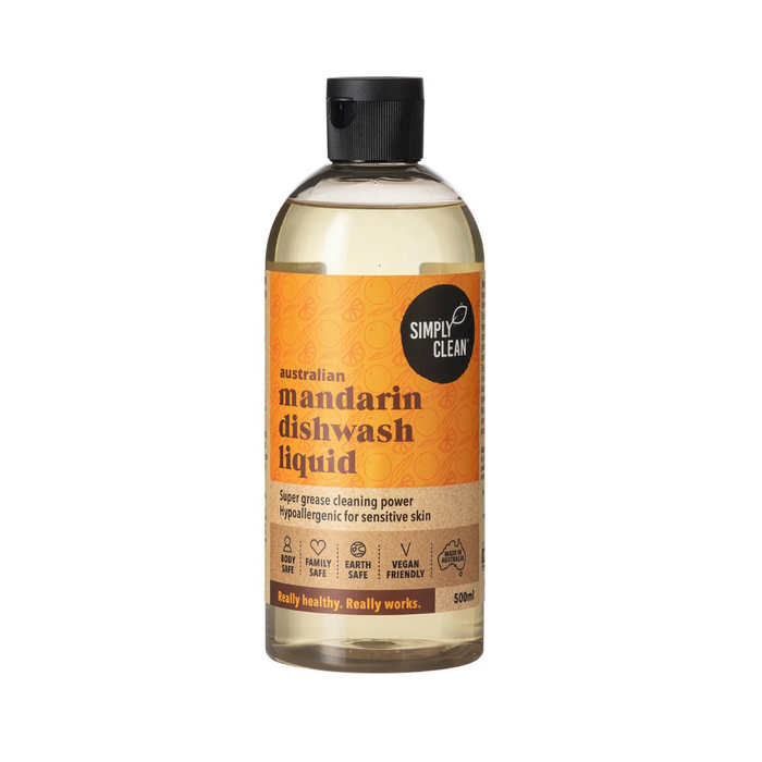 Simply Clean Australian Mandarin Dishwash Liquid 500ml product image
