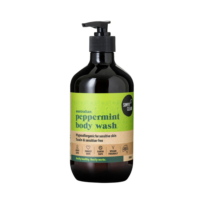 Simply Clean Australian Peppermint Body Wash 500ml product image