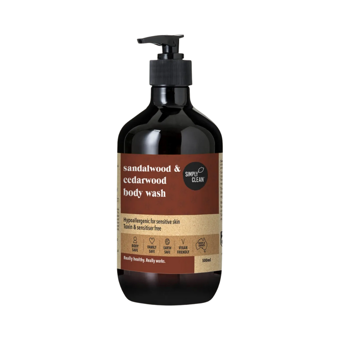 Simply Clean Body Wash Sandalwood & Cedarwood 500ml